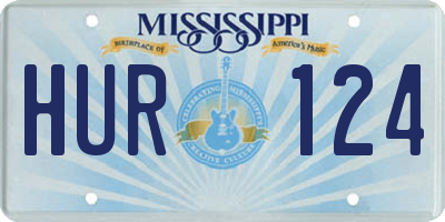 MS license plate HUR124