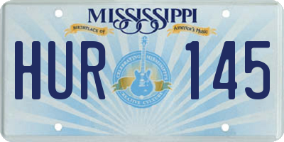MS license plate HUR145
