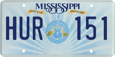 MS license plate HUR151
