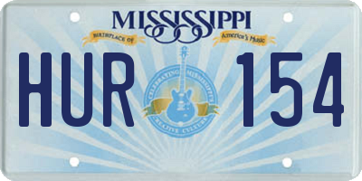 MS license plate HUR154