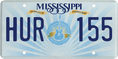 MS license plate HUR155