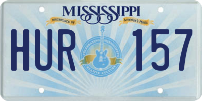 MS license plate HUR157