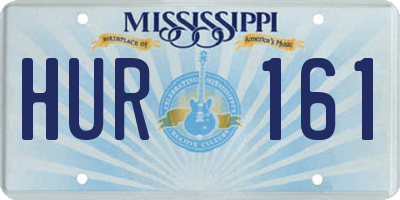 MS license plate HUR161