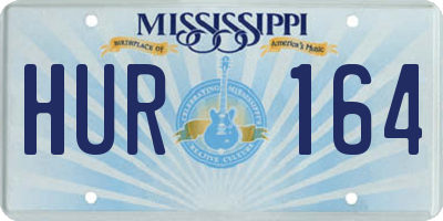 MS license plate HUR164