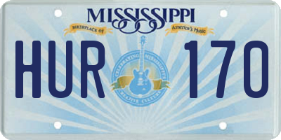 MS license plate HUR170