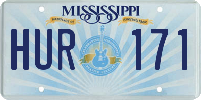 MS license plate HUR171
