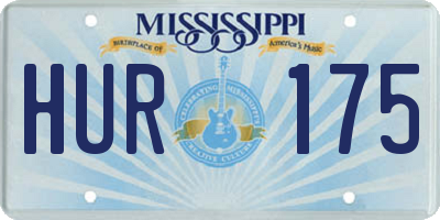 MS license plate HUR175