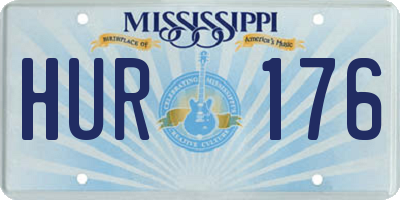 MS license plate HUR176