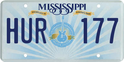 MS license plate HUR177