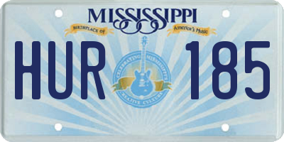 MS license plate HUR185