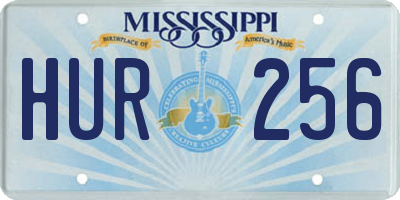 MS license plate HUR256