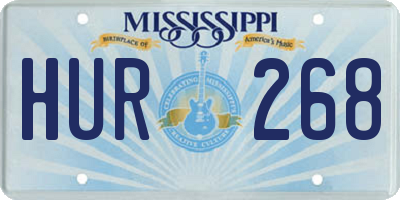 MS license plate HUR268