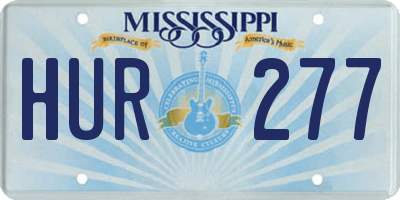 MS license plate HUR277