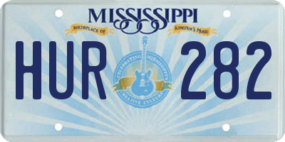 MS license plate HUR282