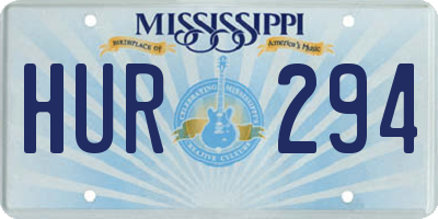 MS license plate HUR294