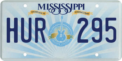 MS license plate HUR295