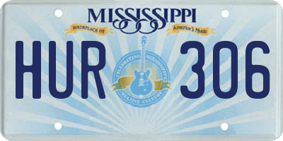 MS license plate HUR306
