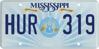 MS license plate HUR319