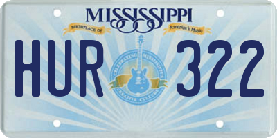 MS license plate HUR322