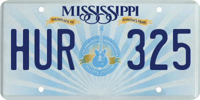 MS license plate HUR325