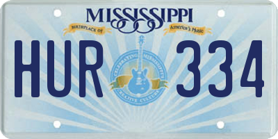 MS license plate HUR334