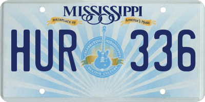 MS license plate HUR336
