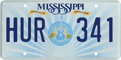 MS license plate HUR341