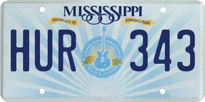 MS license plate HUR343