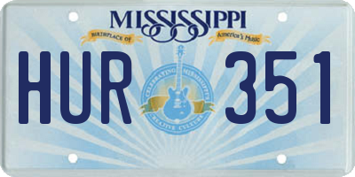 MS license plate HUR351