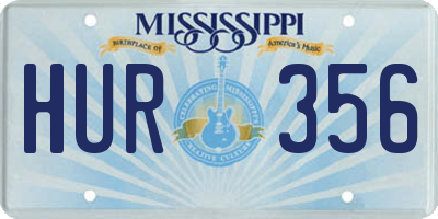 MS license plate HUR356