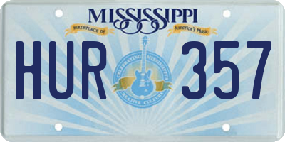 MS license plate HUR357