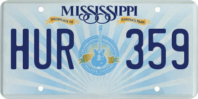 MS license plate HUR359