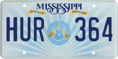 MS license plate HUR364