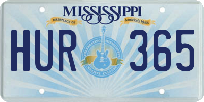 MS license plate HUR365