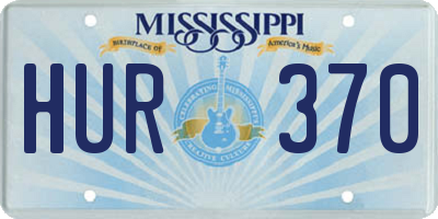 MS license plate HUR370