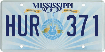 MS license plate HUR371