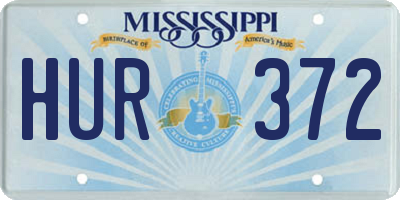 MS license plate HUR372