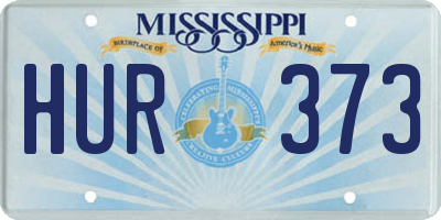 MS license plate HUR373