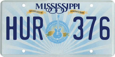 MS license plate HUR376