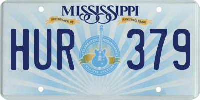 MS license plate HUR379