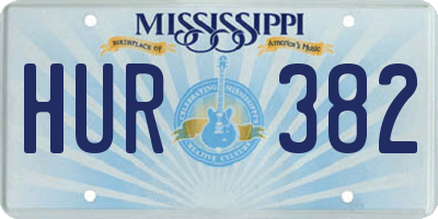 MS license plate HUR382