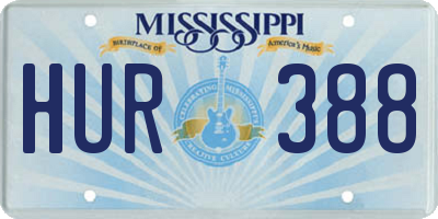 MS license plate HUR388