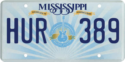 MS license plate HUR389