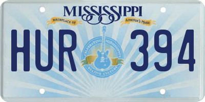 MS license plate HUR394