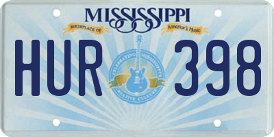 MS license plate HUR398