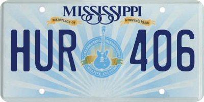 MS license plate HUR406