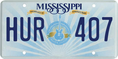 MS license plate HUR407