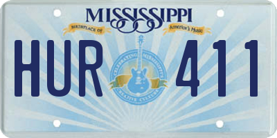 MS license plate HUR411