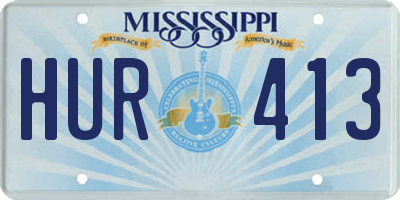 MS license plate HUR413