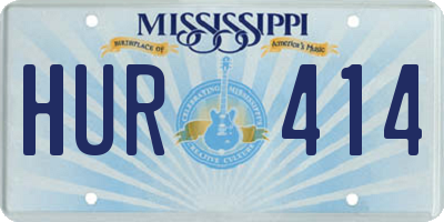 MS license plate HUR414